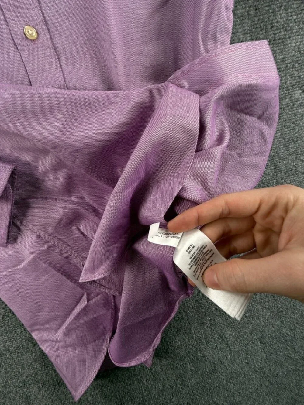 Polo Ralph Lauren Purple Slim Fit Easy Care Button Up Shirt Long Sleeve 16 32/33